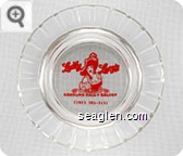 Lucky Lucy's Gambling Hall & Saloon, (702) 385-3131 - Red imprint Glass Ashtray