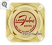 Lake Tahoe Hotel, Incline Village, Nevada - Red on white imprint Glass Ashtray