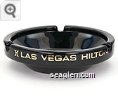 Las Vegas Hilton - Gold imprint Glass Ashtray