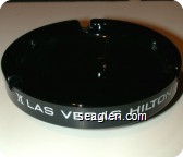 Las Vegas Hilton - White imprint Glass Ashtray