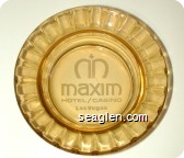 Maxim, Hotel/Casino, Las Vegas - White imprint Glass Ashtray
