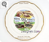 Copper Country, Liberty Pit Ruth, White Pine County, Nevada, Concentrator McGill, Smelter McGill, McGill Club, McGill Nev., Commercial Club, Ruth, Nev. - Multicolor imprint Porcelain Ashtray