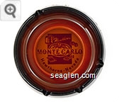Hawthorne Monte Carlo, Hawthorne, Nevada - Red on yellow imprint Glass Ashtray