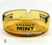 Sparks Mint, 1130 B Street - Sparks, Nevada 89431 - Black imprint Glass Ashtray