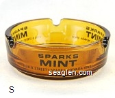 Sparks Mint, 1130 B Street - Sparks, Nevada 89431 - Black imprint Glass Ashtray