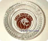 MGM Grand Hotel, Las Vegas - Red on white imprint Glass Ashtray