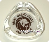 MGM Grand Hotel, Las Vegas - Brown on white imprint Glass Ashtray