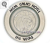 MGM Grand Hotel, Las Vegas - Black imprint Metal Ashtray