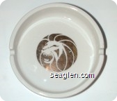 (Lion Logo) - Gold imprint Porcelain Ashtray