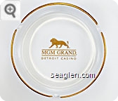 MGM Grand, Detroit Casino - Gold imprint Porcelain Ashtray