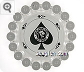 MGM Grand Hotel, Las Vegas - Black on white imprint Glass Ashtray