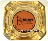 The Mint, Free Parking With Validation, Downtown Las Vegas - Black on light red imprint Glass Ashtray
