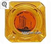 Del Webb's Mint Hotel and Casino, Las Vegas, Nevada - Black on yellow imprint Glass Ashtray