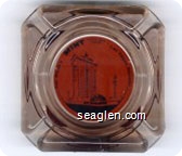 Del Webb's Mint Hotel and Casino, Las Vegas, Nevada - Black on orange imprint Glass Ashtray