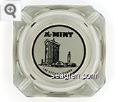 The Mint, Las Vegas, Nevada - Black on white imprint Glass Ashtray
