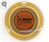 The Mint, Free Parking With Validation, Downtown Las Vegas - Black on red imprint Glass Ashtray