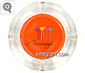 Mirage - Black on orange imprint Glass Ashtray