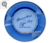 Monarch Motel and Coffee Shop, Hawthorne, Nevada - Blue imprint Glass Ashtray