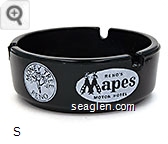 Reno's Mapes, Motor Hotel, Money Tree, Reno - White imprint Glass Ashtray