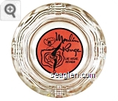 Moulin Rouge, Las Vegas, Nevada - Black on red imprint Glass Ashtray