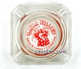 Mayor Willie's Saloon & Casino - Central City - Red imprint Glass Ashtray