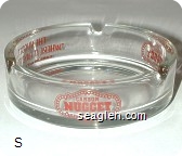 Carson Nugget, Carson City, The Nugget ..., ''Where it Pays to Play'', Carson City, Nevada - Red imprint Glass Ashtray