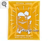 Nevada Lodge, Nevada Club, Reno and Crystal Bay - White imprint Glass Ashtray