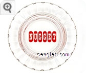 NUGGET - Red imprint Glass Ashtray