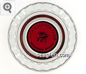 Nick's Supper Club, Henderson Nevada - Black on pink imprint Glass Ashtray