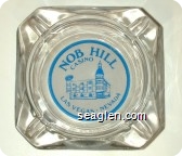 Nob Hill Casino, Las Vegas . Nevada - Blue on white imprint Glass Ashtray
