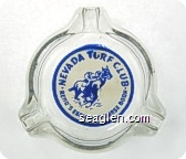 Nevada Turf Club, Reno's Exclusive Horse Book - Blue on white imprint Glass Ashtray