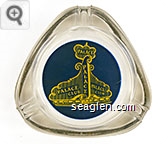 Palace Club - Yellow on blue imprint Glass Ashtray