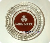 PaRK taHOE - White on brown imprint Glass Ashtray