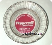 Wendover, Reno, NV, Peppermill Hotel Casino, Mesquite, 1-800-621-0187 - Clear through maroon imprint Glass Ashtray