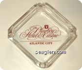 The Playboy Hotel & Casino, Atlantic City - Red imprint Glass Ashtray