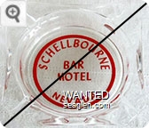 Schellbourne, Bar Motel, Nevada - Red imprint Glass Ashtray