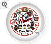 Winner! Rainbow Casino - Multicolor imprint Porcelain Ashtray