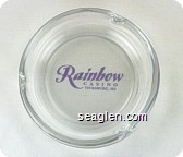 Rainbow Casino, Vicksburg, MA - Purple imprint Glass Ashtray