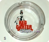 Red Garter Casino - Red and black imprint Glass Ashtray