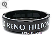 Reno Hilton - White imprint Glass Ashtray