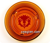 (Red Lion logo) - Red imprint Glass Ashtray