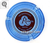 The Magnificent Riviera Hotel, Las Vegas Nevada - Red on white imprint Glass Ashtray