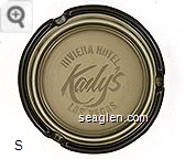 Riviera Hotel, Kady's, Las Vegas - Etched imprint Glass Ashtray