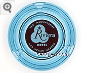 The Magnificent Riviera Hotel, Las Vegas, Nevada - Red on white imprint Glass Ashtray