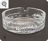 'Pick' Hobson's Riverside Hotel & Casino, Canadian Toll Free 800/421-RENO, U.S. Toll Free 800/648-3833, Reno, Nevada - White imprint Glass Ashtray