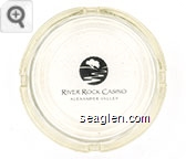 River Rock Casino, Alexander Valley - Black imprint Glass Ashtray