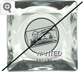 All Aboard for the Railroad Pass Casino, On Your Way to Boulder Dam - Black imprint Glass Ashtray