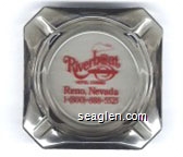 Riverboat Hotel Casino, Reno, Nevada, 1-(800)-888-5525 - Red imprint Glass Ashtray