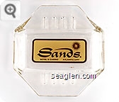 Sands Hotel & Casino, Atlantic City - Brown on yellow imprint Glass Ashtray