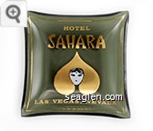 Hotel Sahara, Las Vegas, Nevada - Gold imprint Glass Ashtray